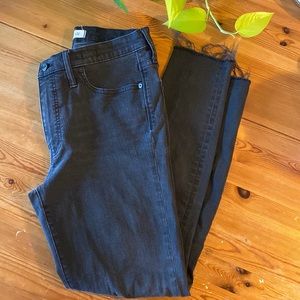 Madewell 9” High-Rise Skinny Jeans, washed black, size 30